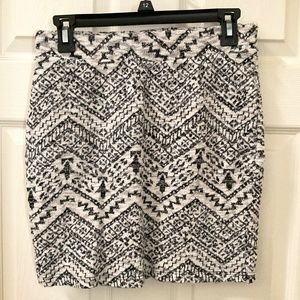Maurices sweater boho style mini skirt with striped metallic shimmer knitted